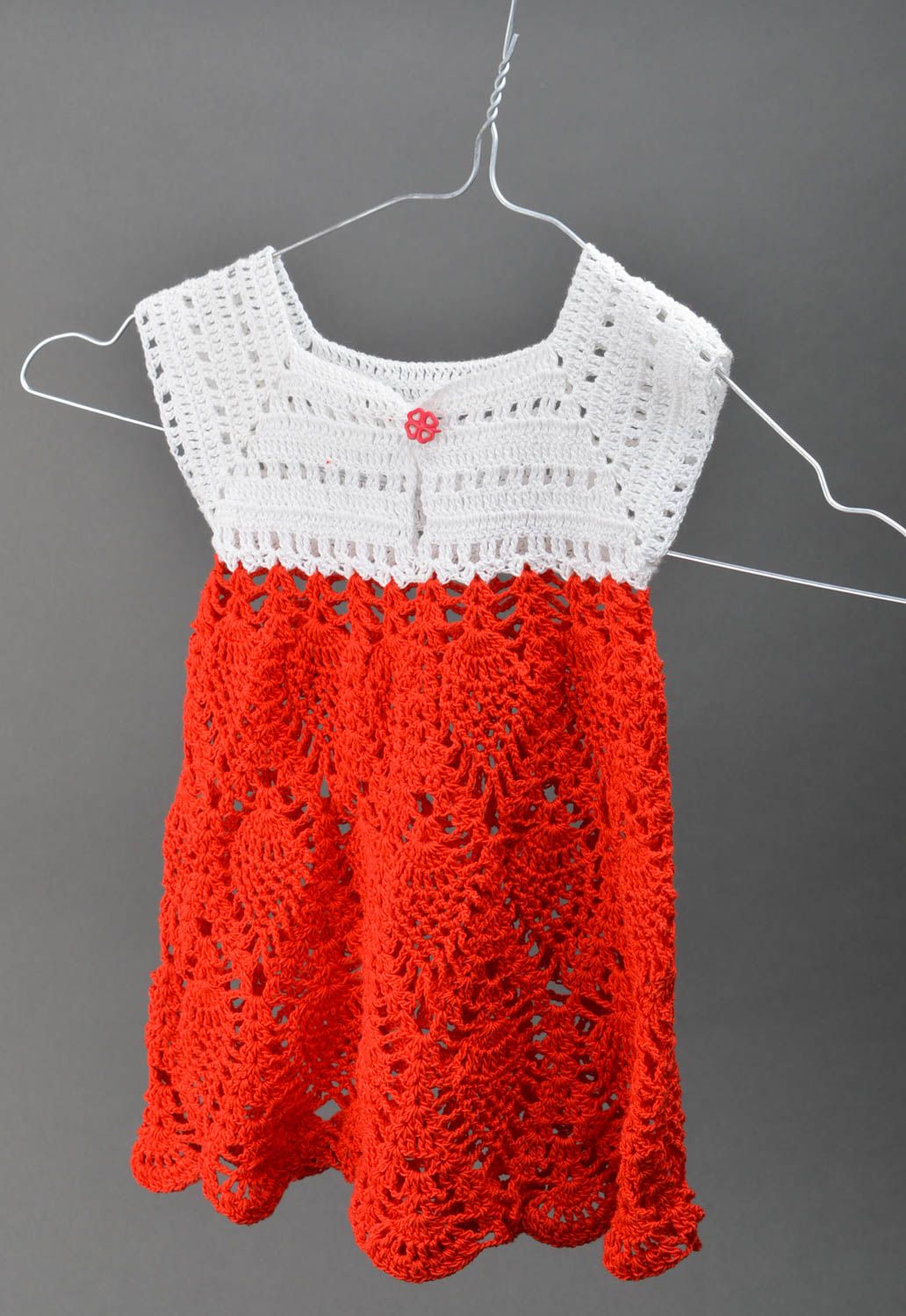 Handmade dress beautiful dress for children unusual clothes crocheted dress photo 3