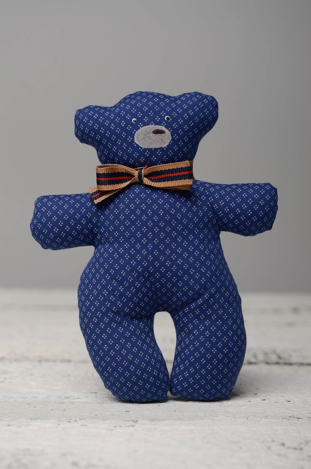 Handmade soft fabric toy Bear photo 1