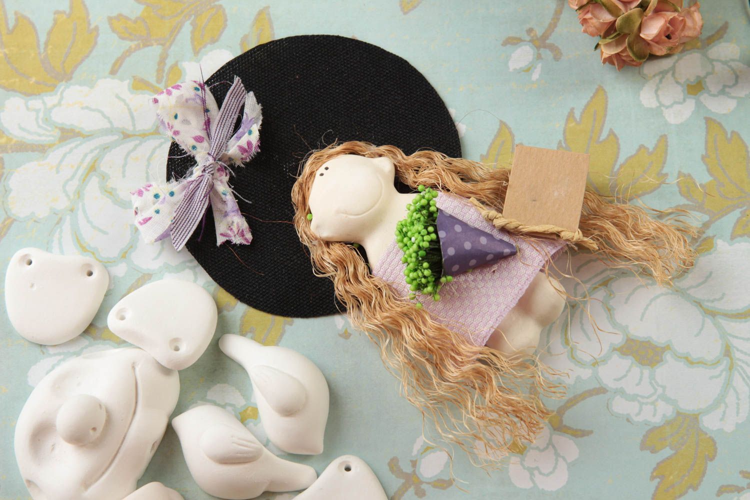 Handmade decorative toy rag doll home decoration gift ideas decorative use only photo 1