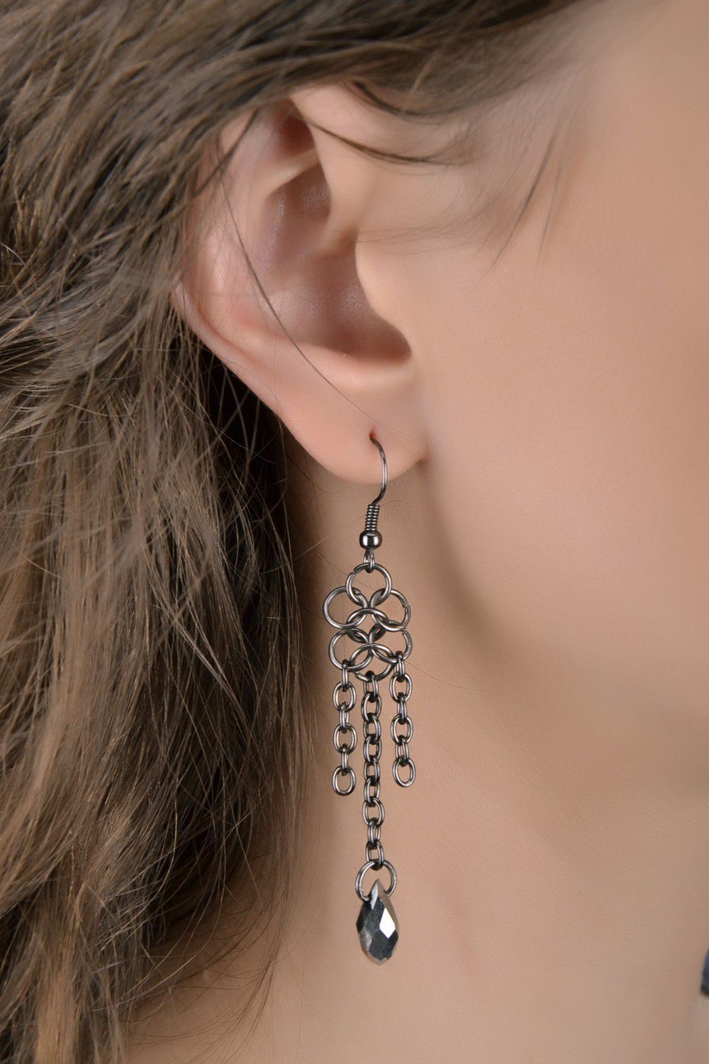 Metal earrings, handmade photo 4