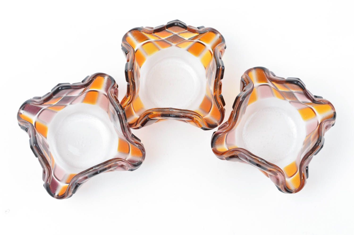 Teelichthalter aus Glas Kerzenständer aus Glas Haus Dekor handgemacht schön   foto 4
