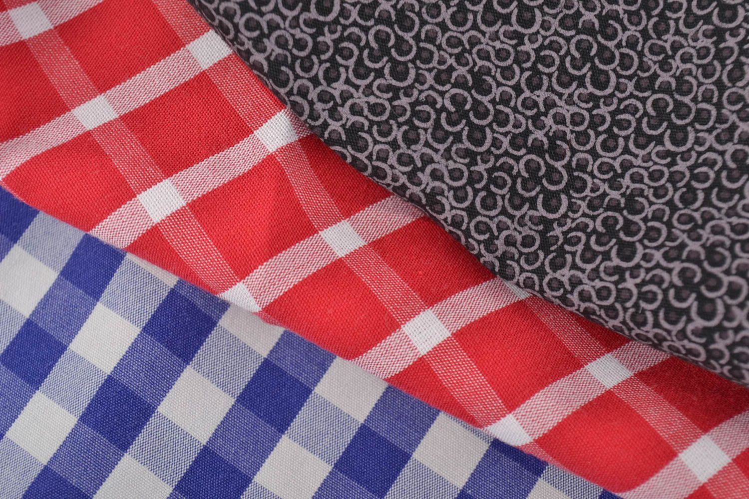 Set of 3 handmade colorful cotton handkerchiefs for suit pocket photo 2