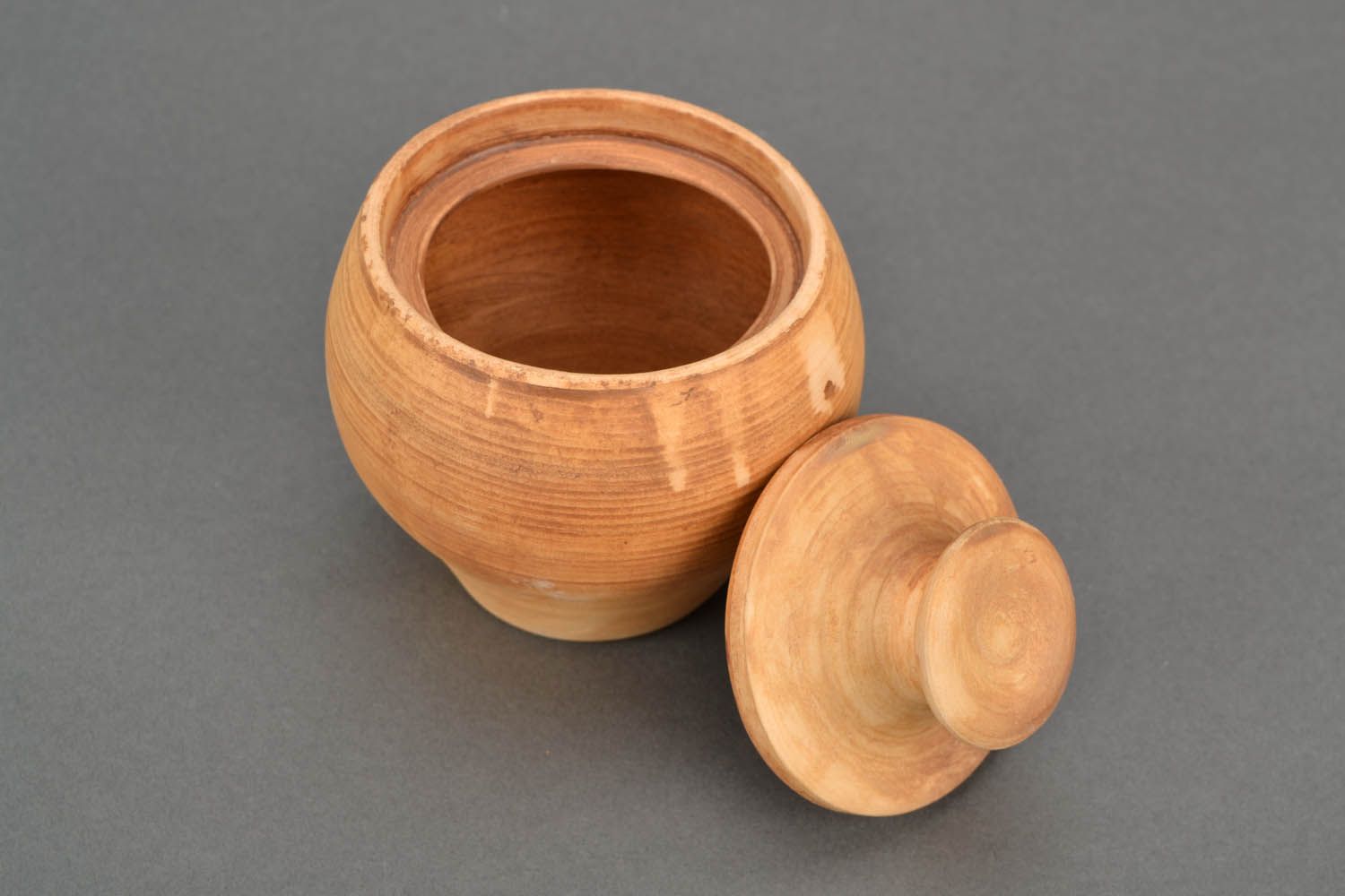 Pot en céramique avec couvercle fait main photo 4