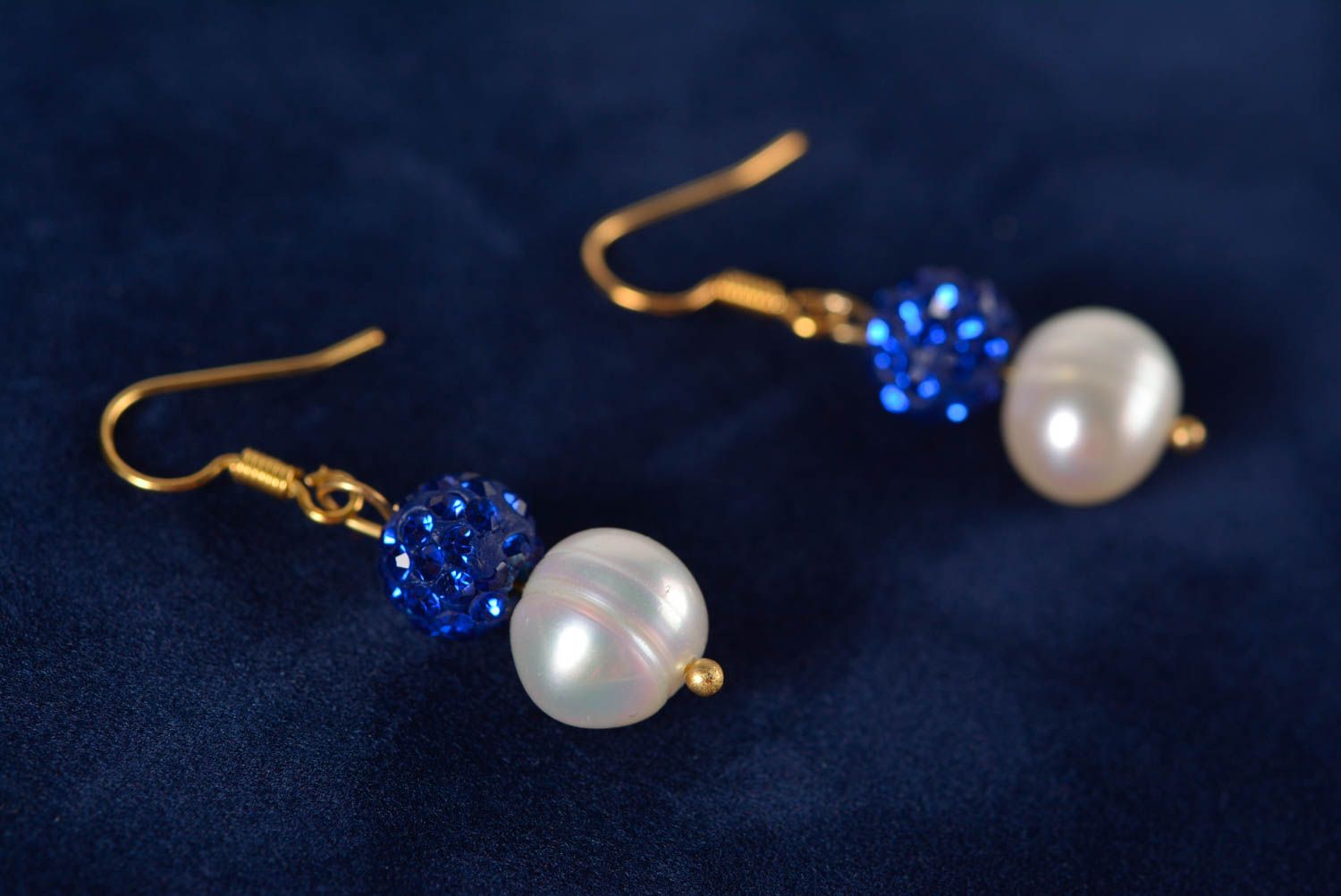 Ohrringe mit Perlen Edelstein Ohrringe handgemachter Schmuck für Frauen  foto 2
