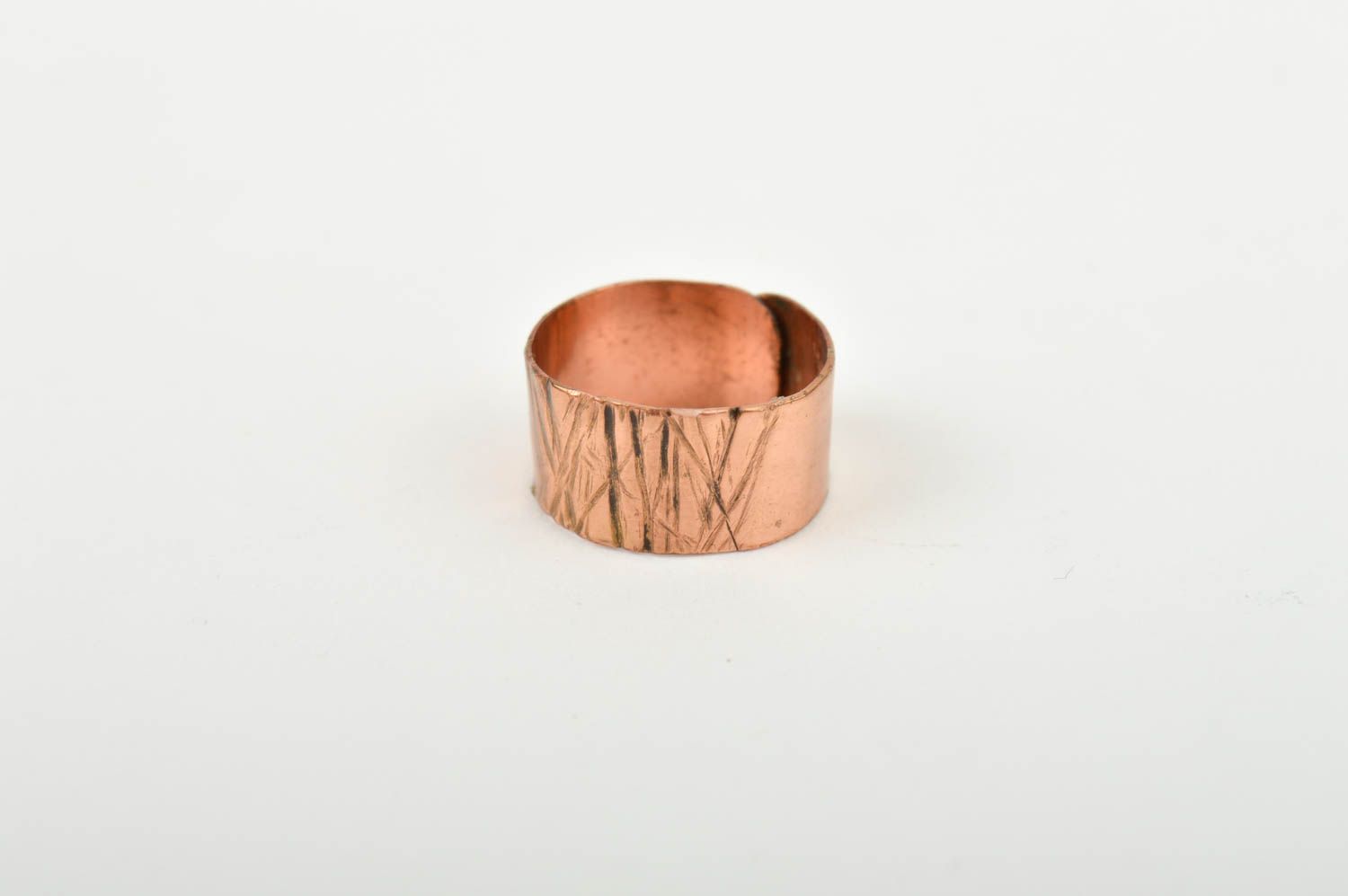 Красивое кольцо бижутерия ручной работы из меди необычное кольцо авторское фото 3