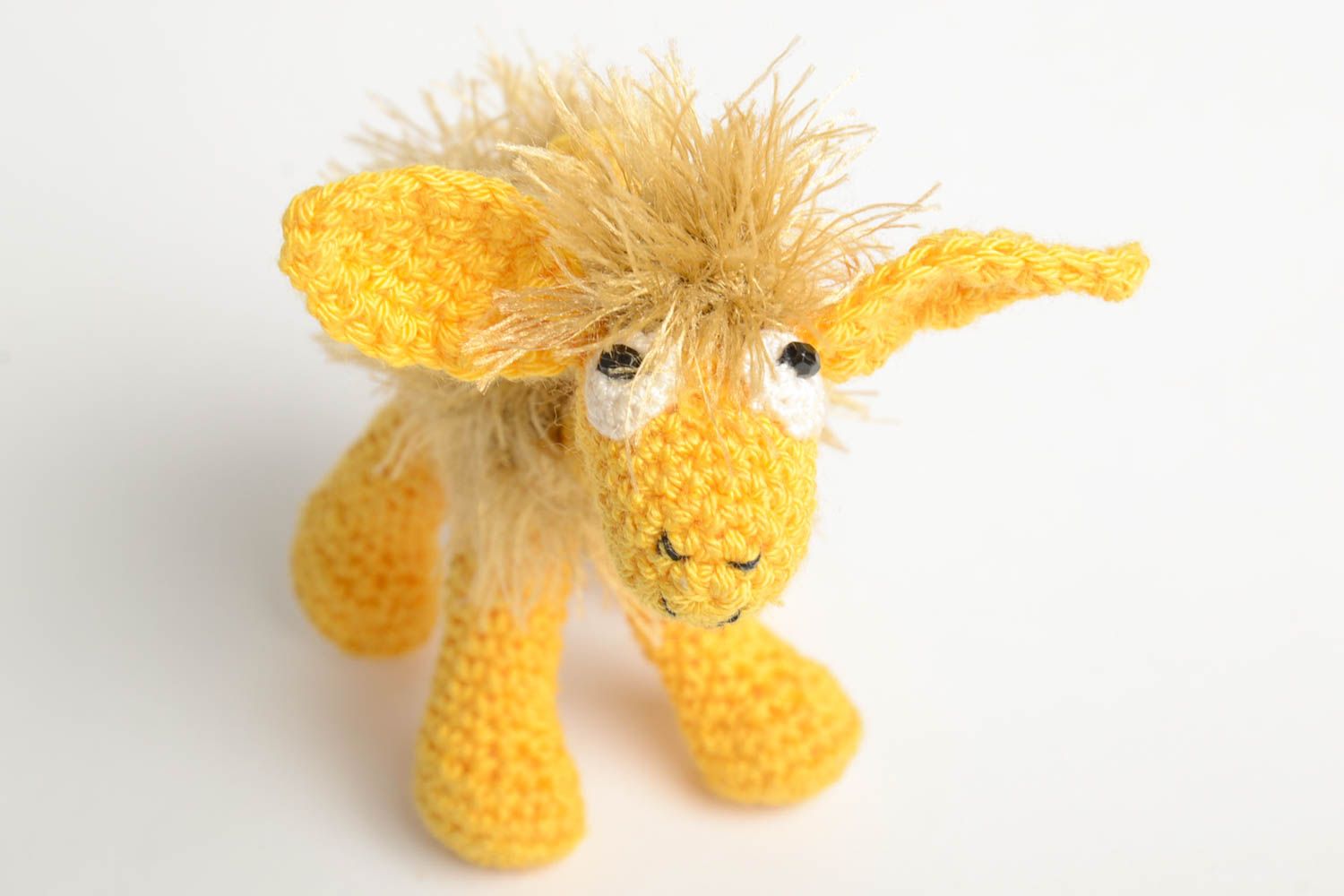 Jouet chameau Peluche faite main Déco maison cadeau pour enfant coton tricoté photo 4