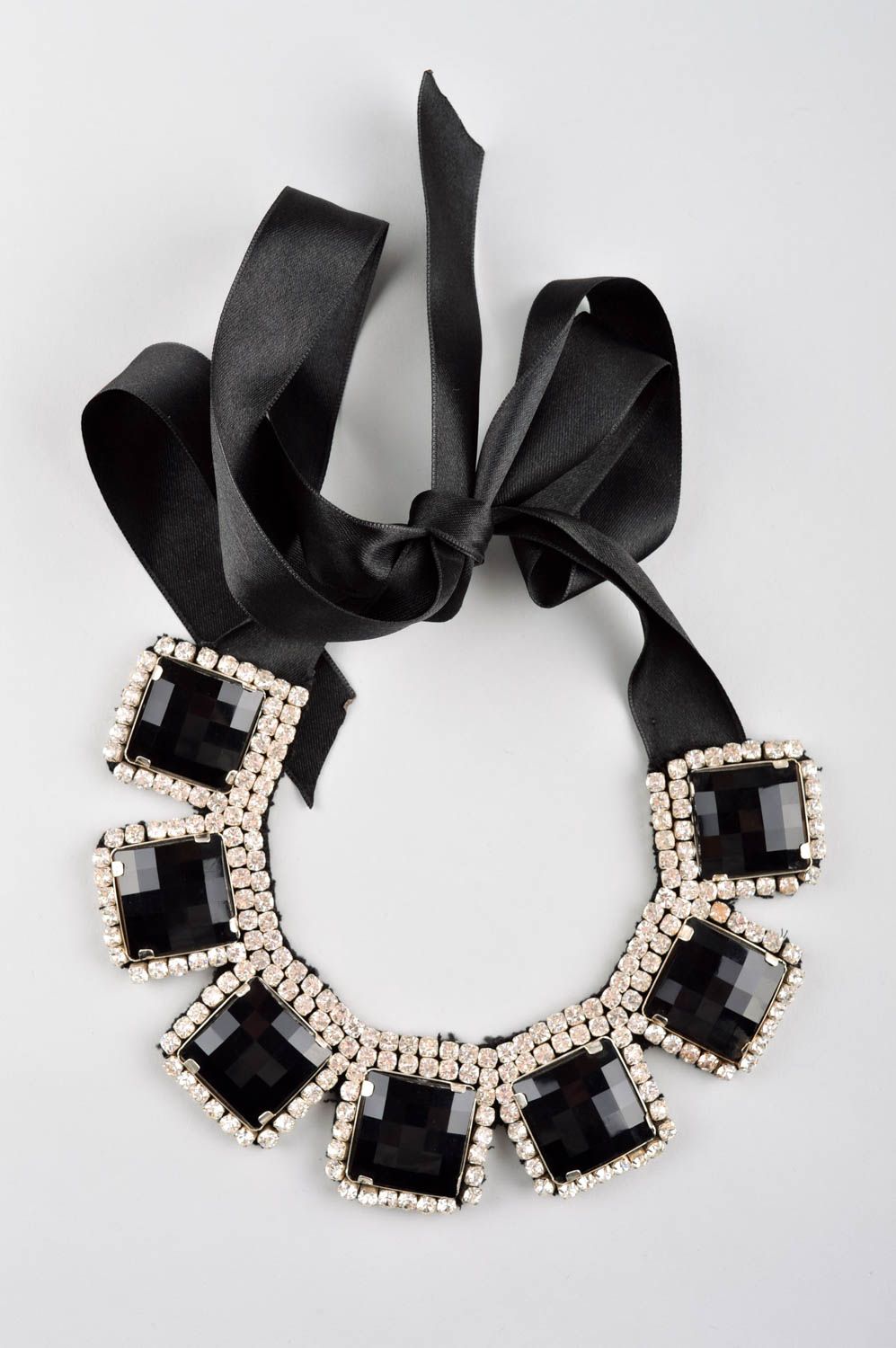 Designer textile necklace unusual beautiful accessory handmade stylish jewelry photo 2