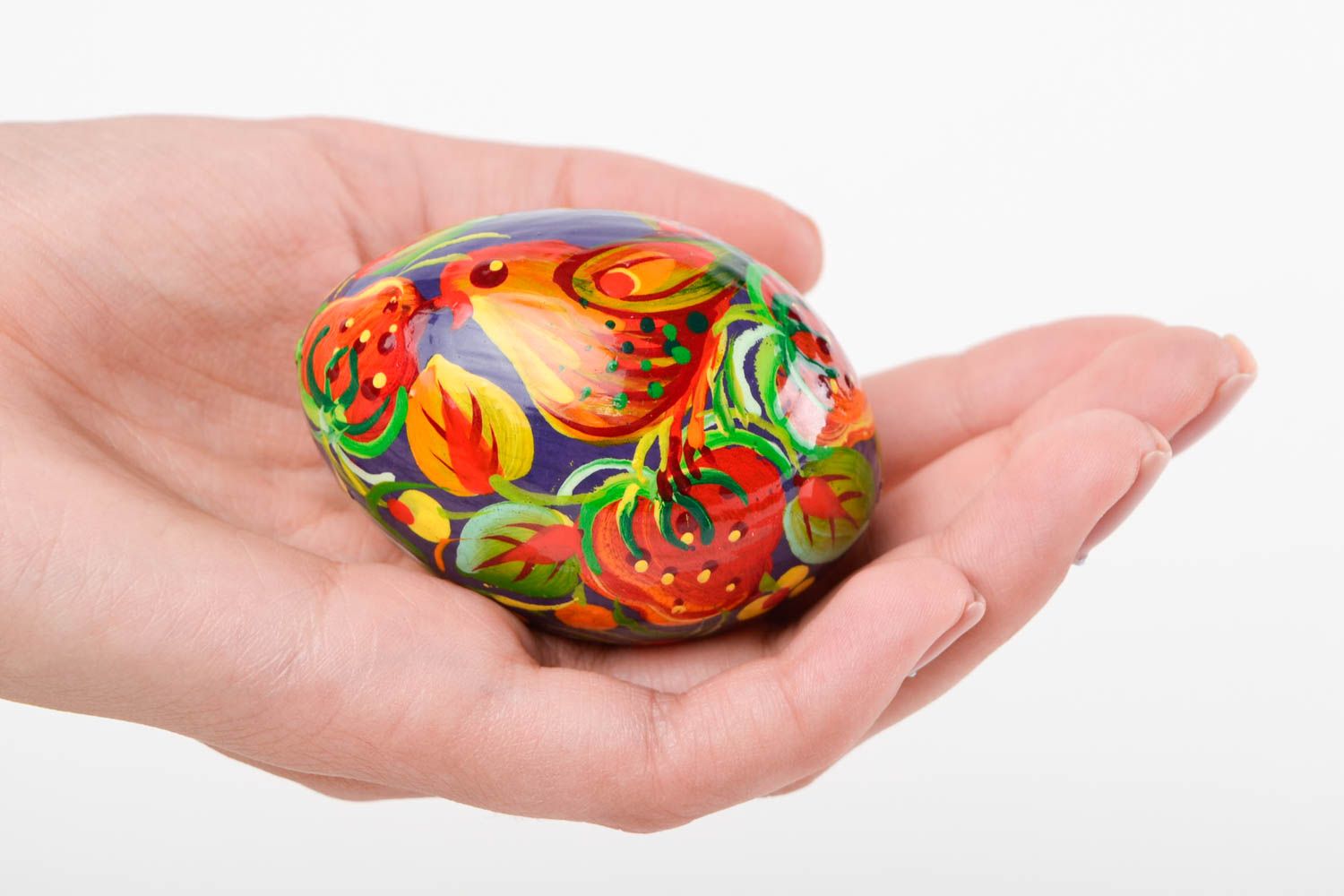 Пасхальное яйцо ручной работы декоративное яйцо с росписью подарок из дерева фото 2