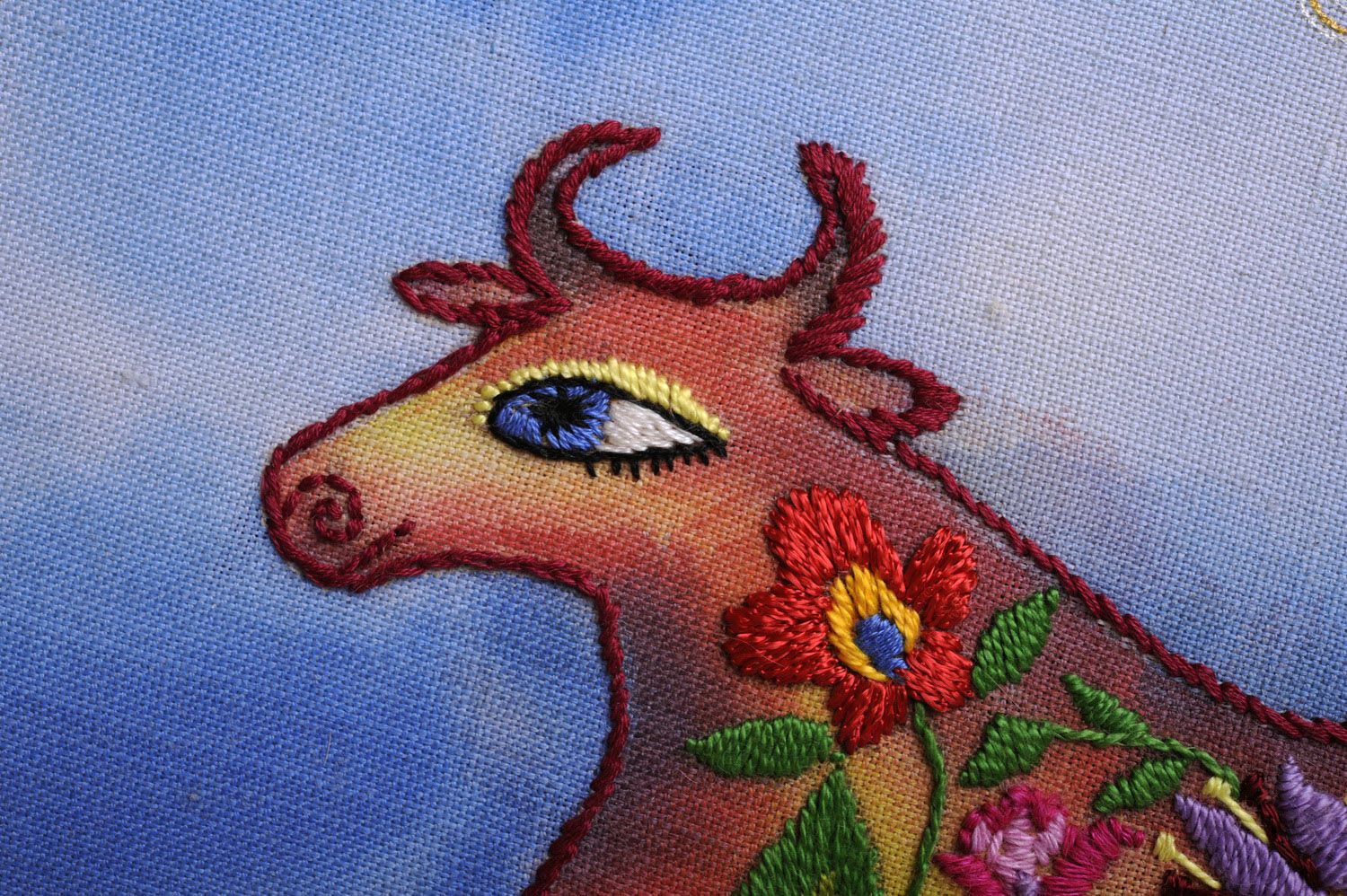 Embroidered Flying Cow photo 5