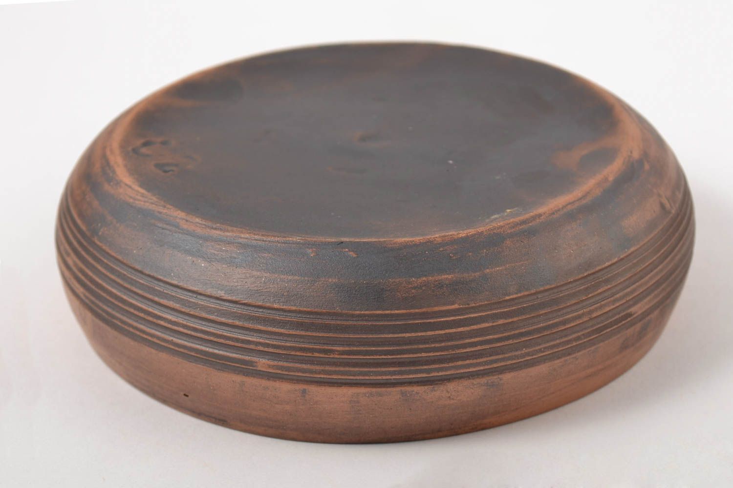 Глиняная миска ручной работы керамическая тарелка красивая глиняная посуда  фото 5