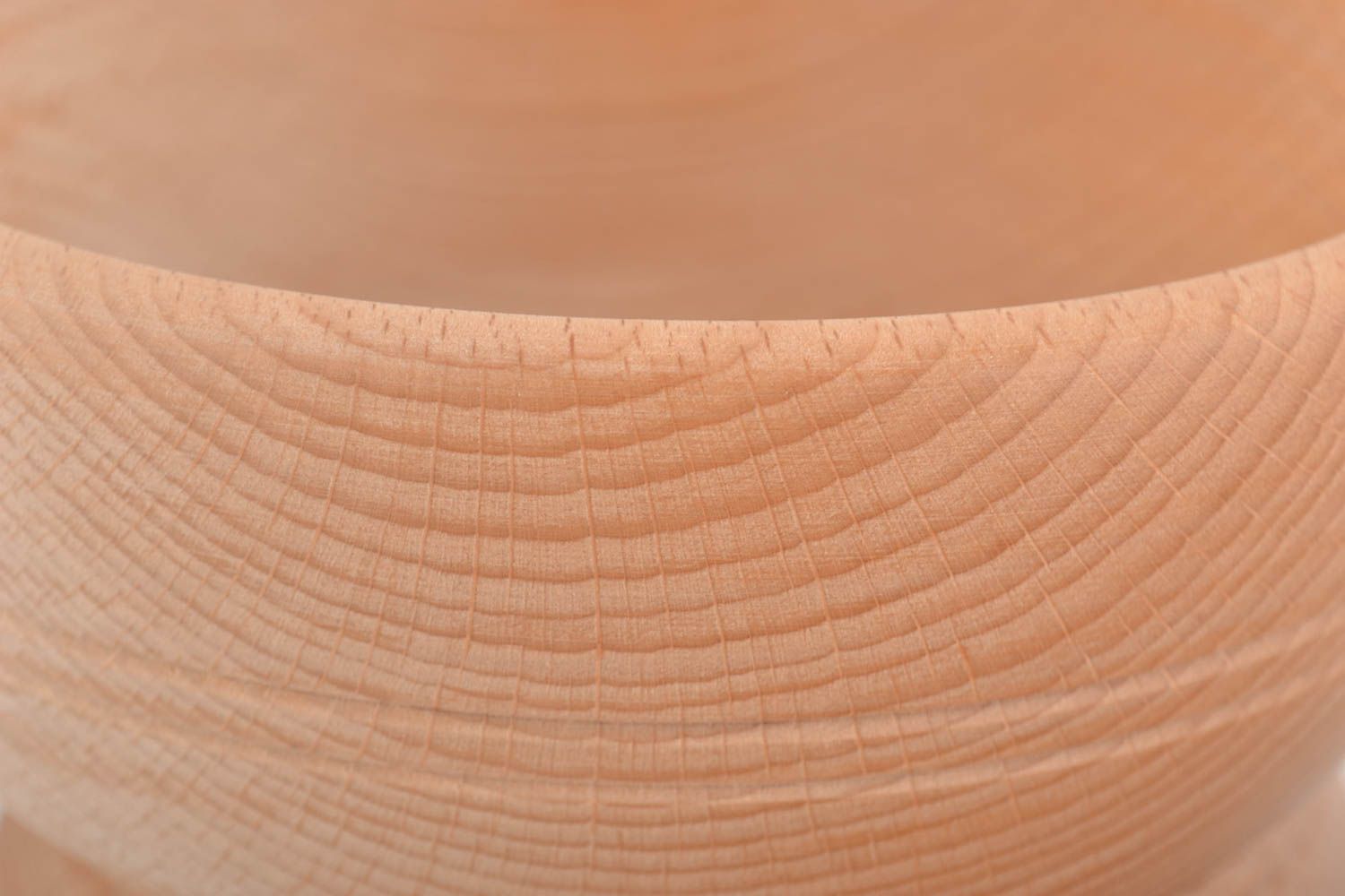Bols creux en bois clairs de capacités différentes faits main 5 pièces photo 3