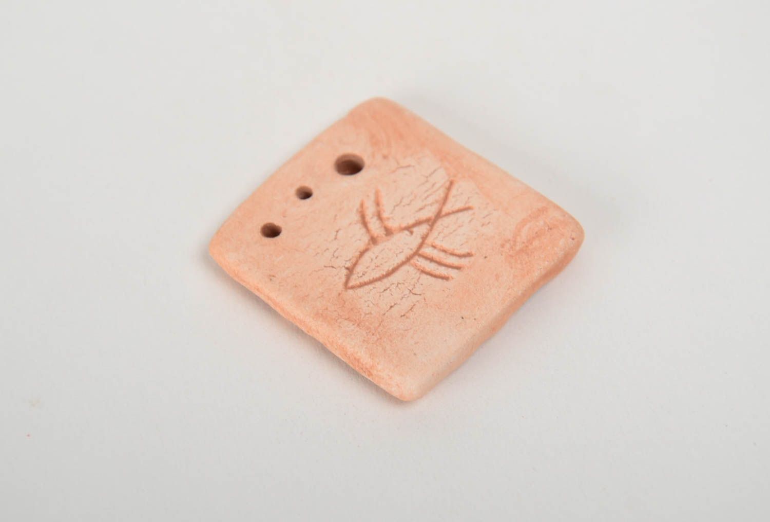 Beautiful handmade DIY clay pendant craft blank for jewelry making photo 3
