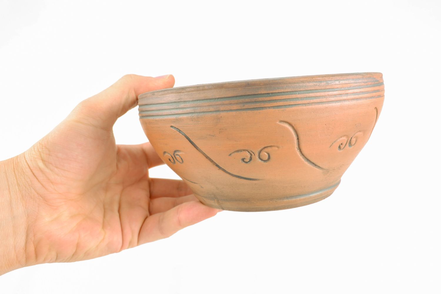 Handmade ceramic bowl kilned with milk photo 2