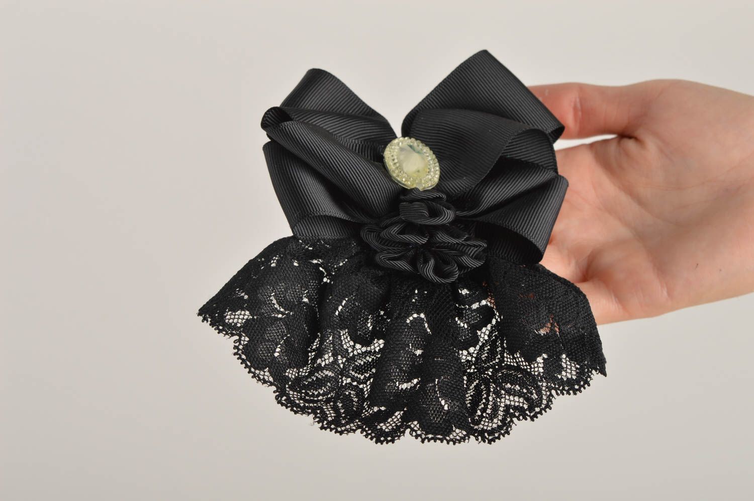 Broche hecho a mano color negro accesorio de moda regalo personalizado foto 5