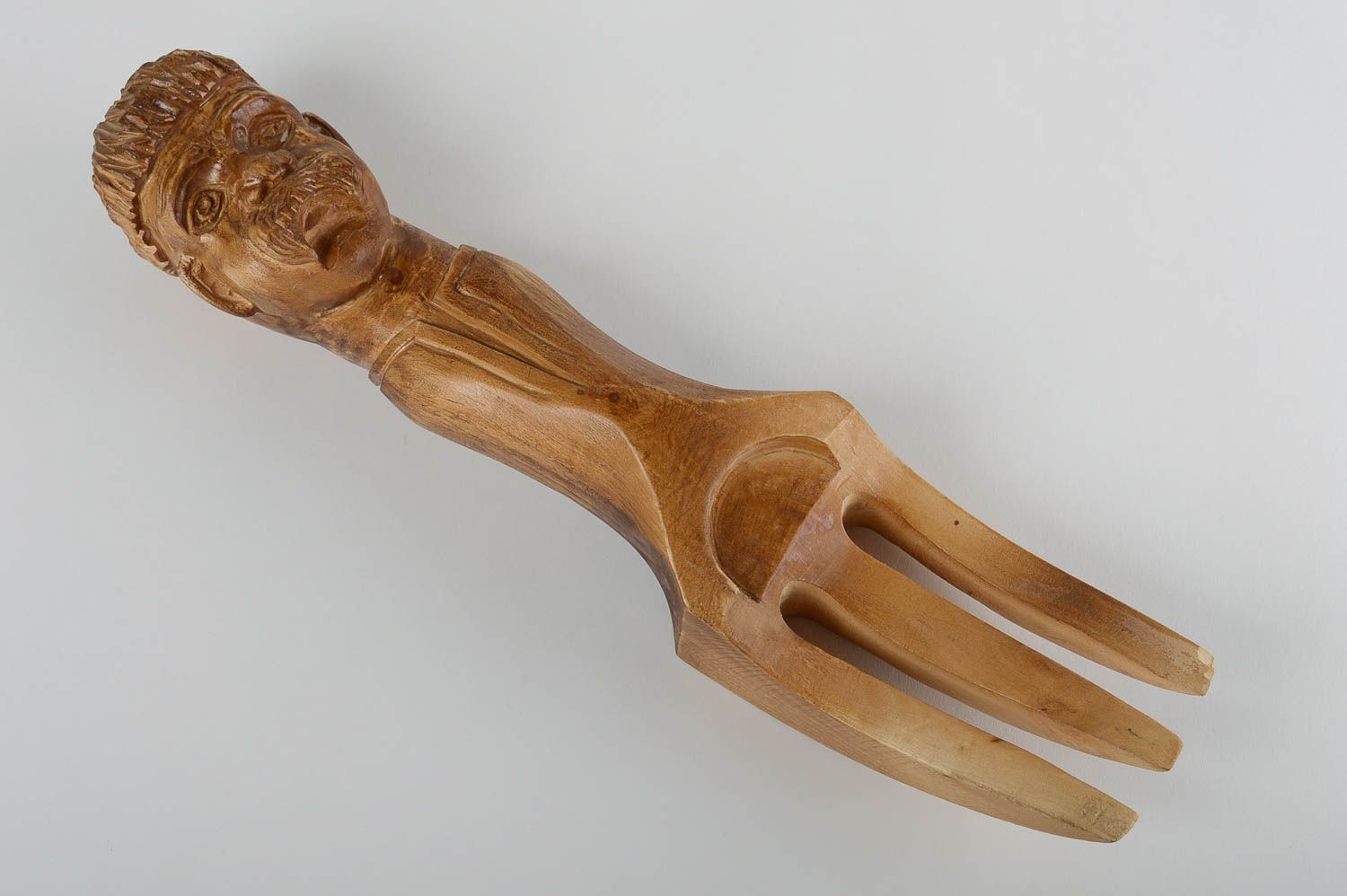 Tenedor de madera hecho a mano accesorio de cocina objeto de decoración foto 4