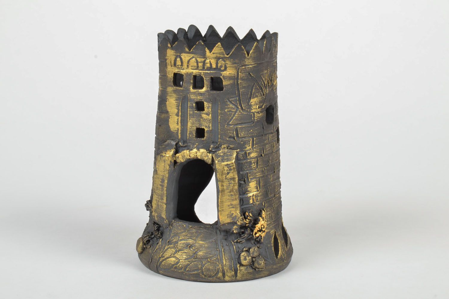 Castle tower tea light candle holder for child room 6,3 inches, 1,19 lb photo 4