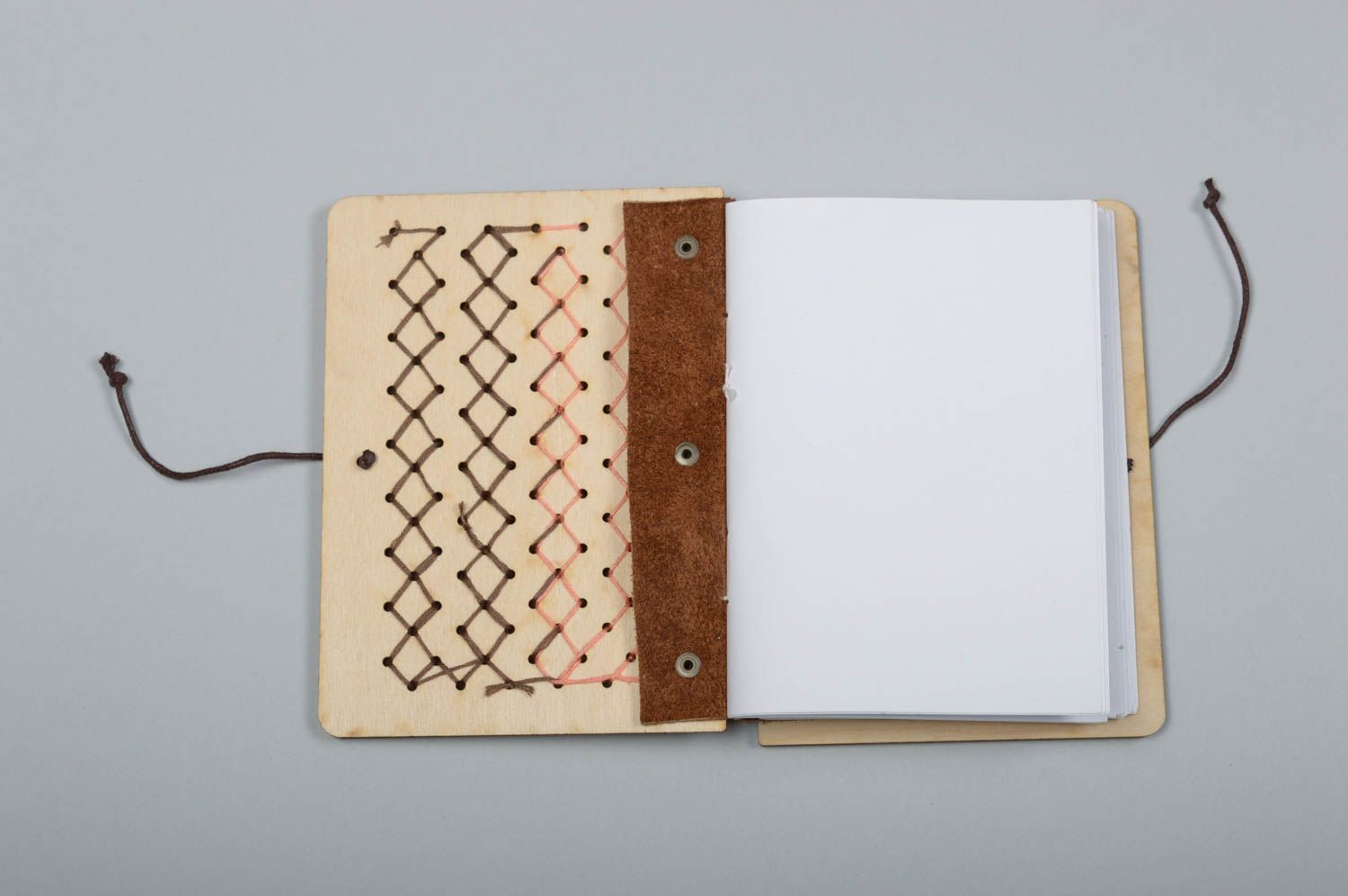 Designer notebook handmade wooden notepad stylish diary gift for women photo 2