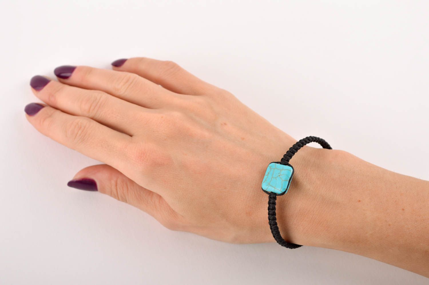 Handgefertigt Makramee Armband Accessoire für Frauen originelles Geschenk foto 5