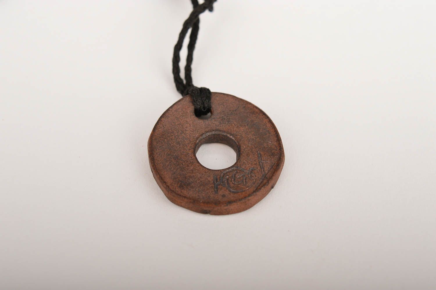 Handmade pendant designer accessory clay pendant for women unusual gift ideas photo 5