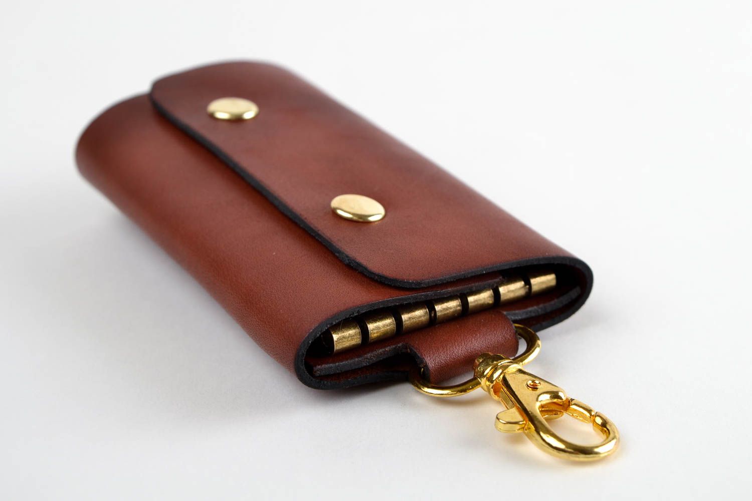 Handmade Schlüsselanhänger Leder Accessoire für Männer Leder Geldbörse braun foto 4