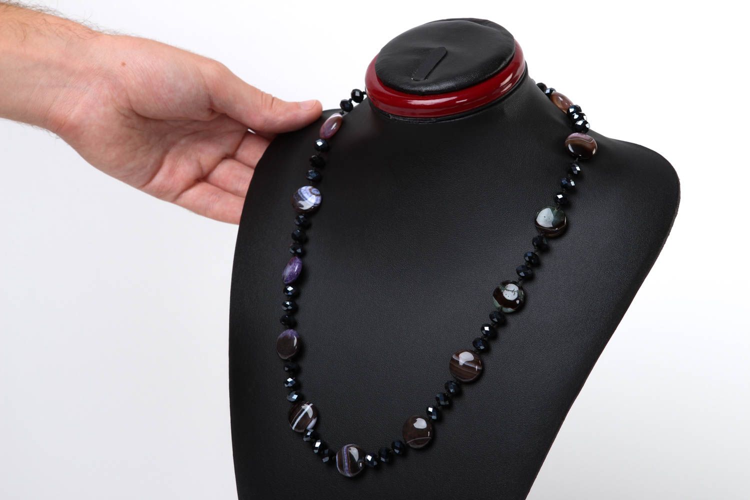 Bead necklace handmade gemstone jewelry beaded jewelry fashion accessories photo 5