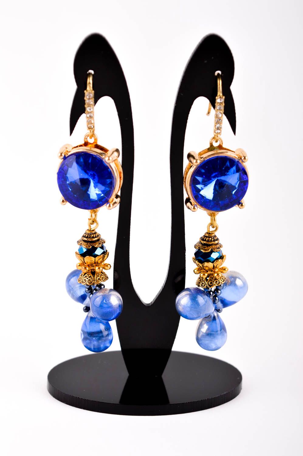 Handmade earrings designer earrings unusual accessory for women stone earrings photo 2