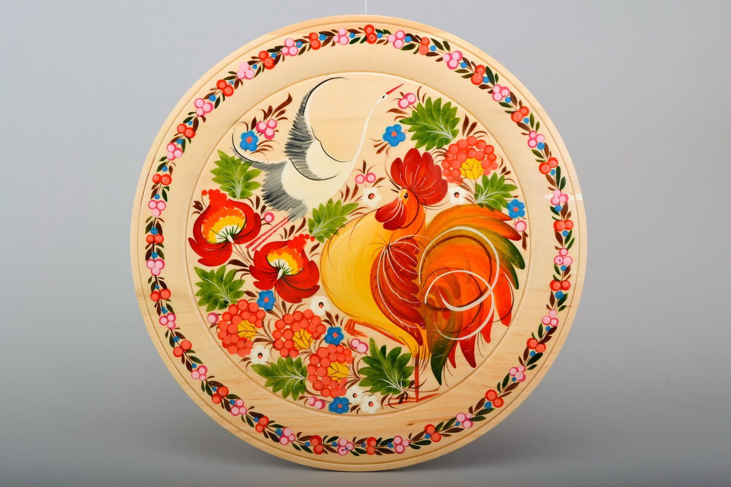 Decorative plate, petrikov painting photo 4