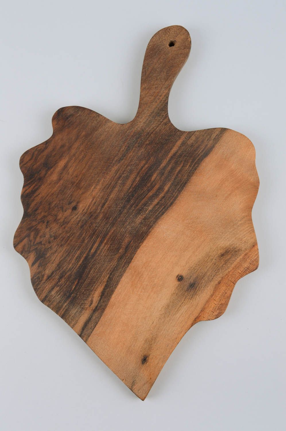 Разделочная доска ручной работы деревянная доска в виде листа кухонный аксессуар фото 3