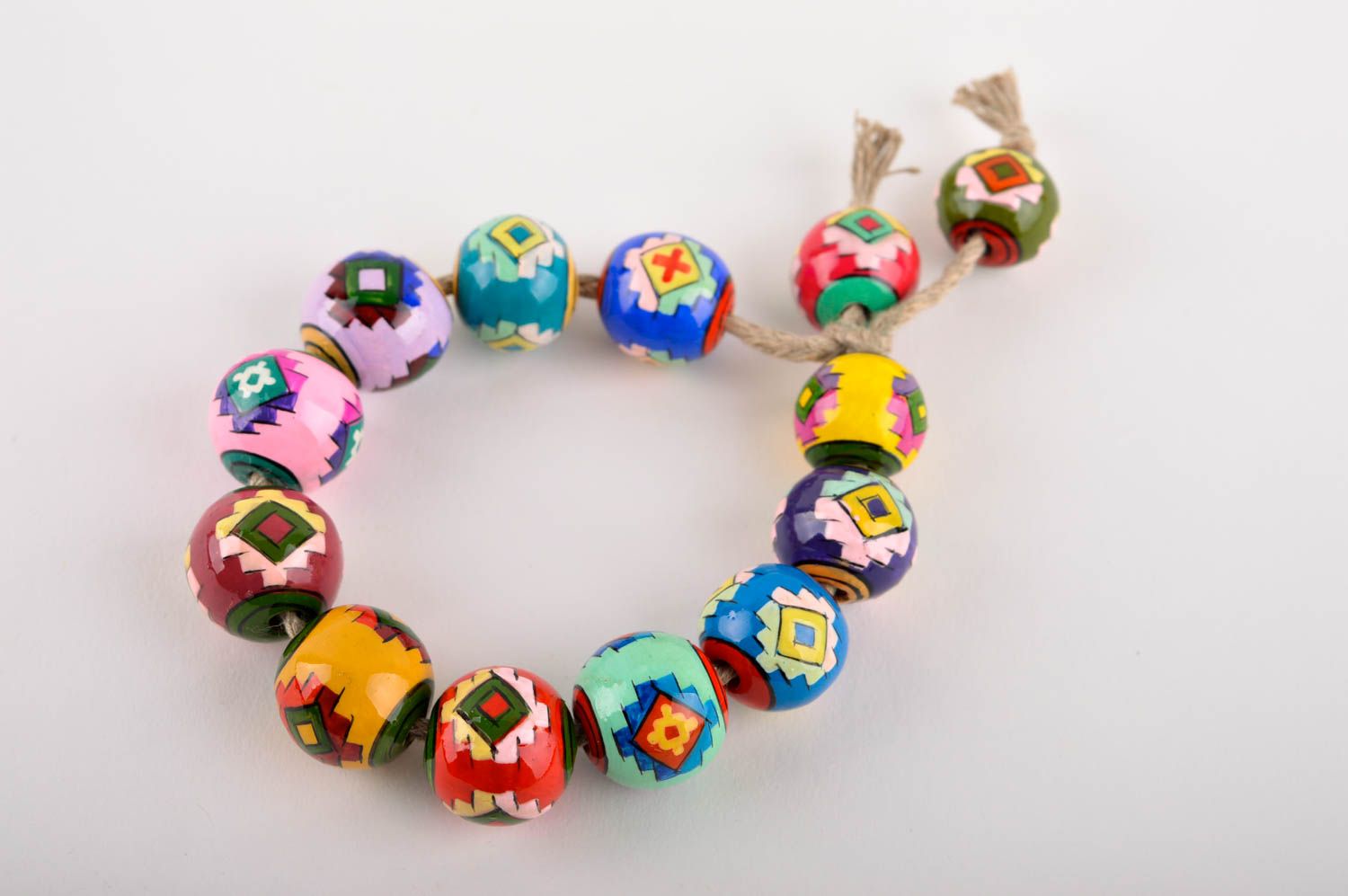 Bracelet multicolore Bijoux bracelet fait main Cadeau femme en argile ecologique photo 2
