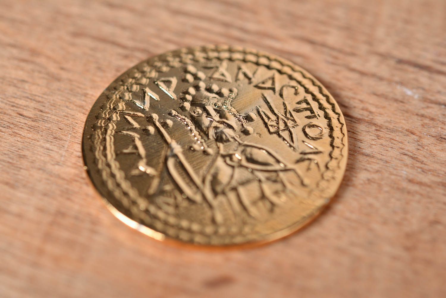 Копия монеты handmade редкая монета позолоченная старая монета Владимира фото 5