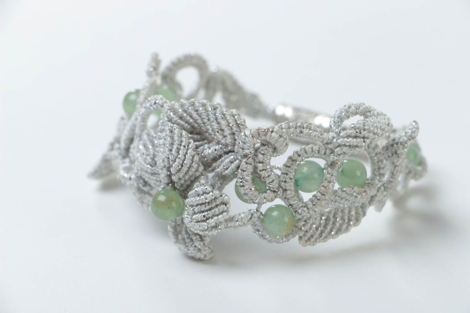 Handmade macrame bracelet openwork bracelet stylish jewelry fashion accessories photo 3