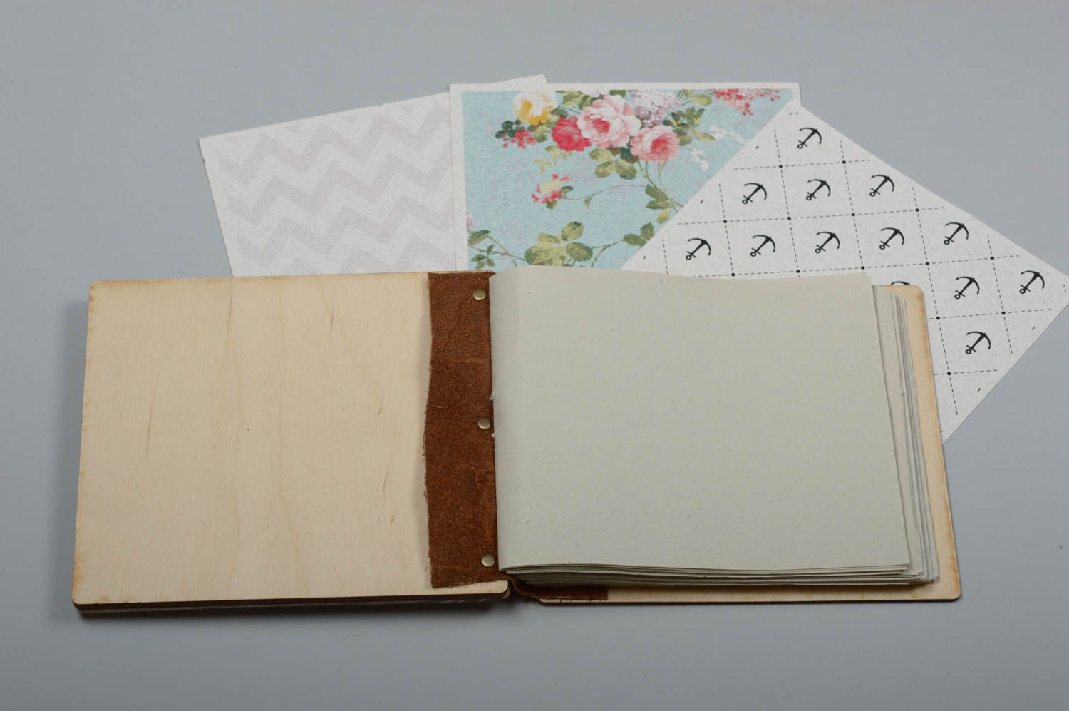 Handmade Notizbuch Holz Notiz Block Geschenk für Frauen Mode Accessoires braun foto 2