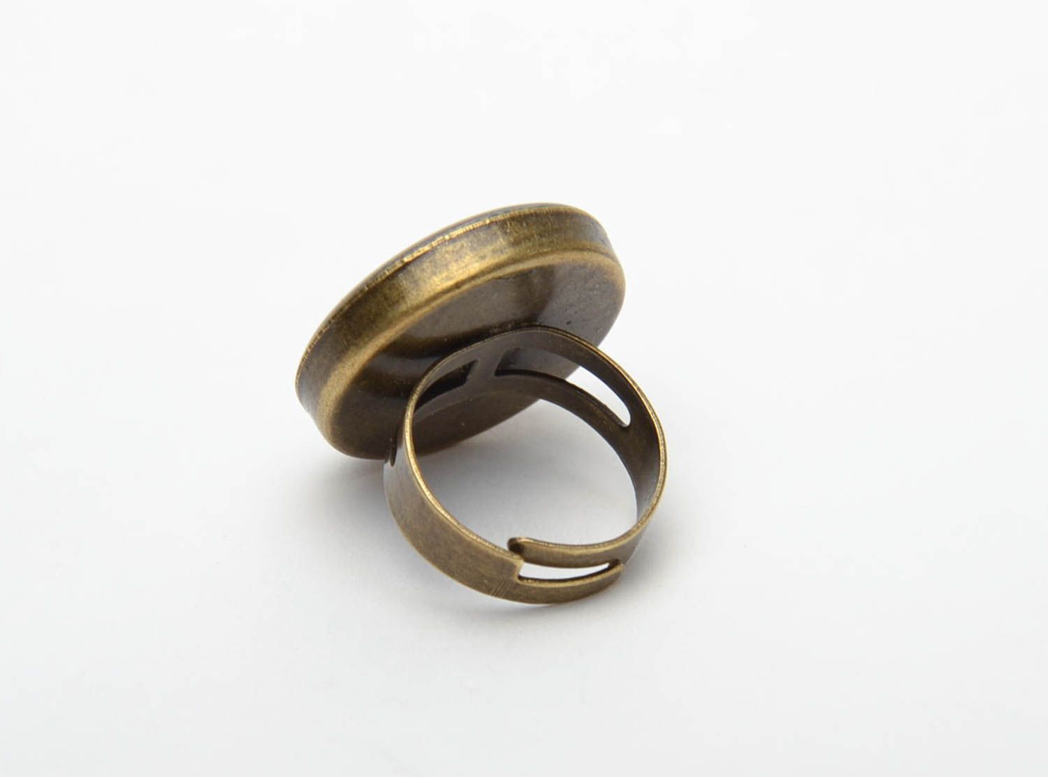 Origineller Vintage Ring mit echter Blume foto 4