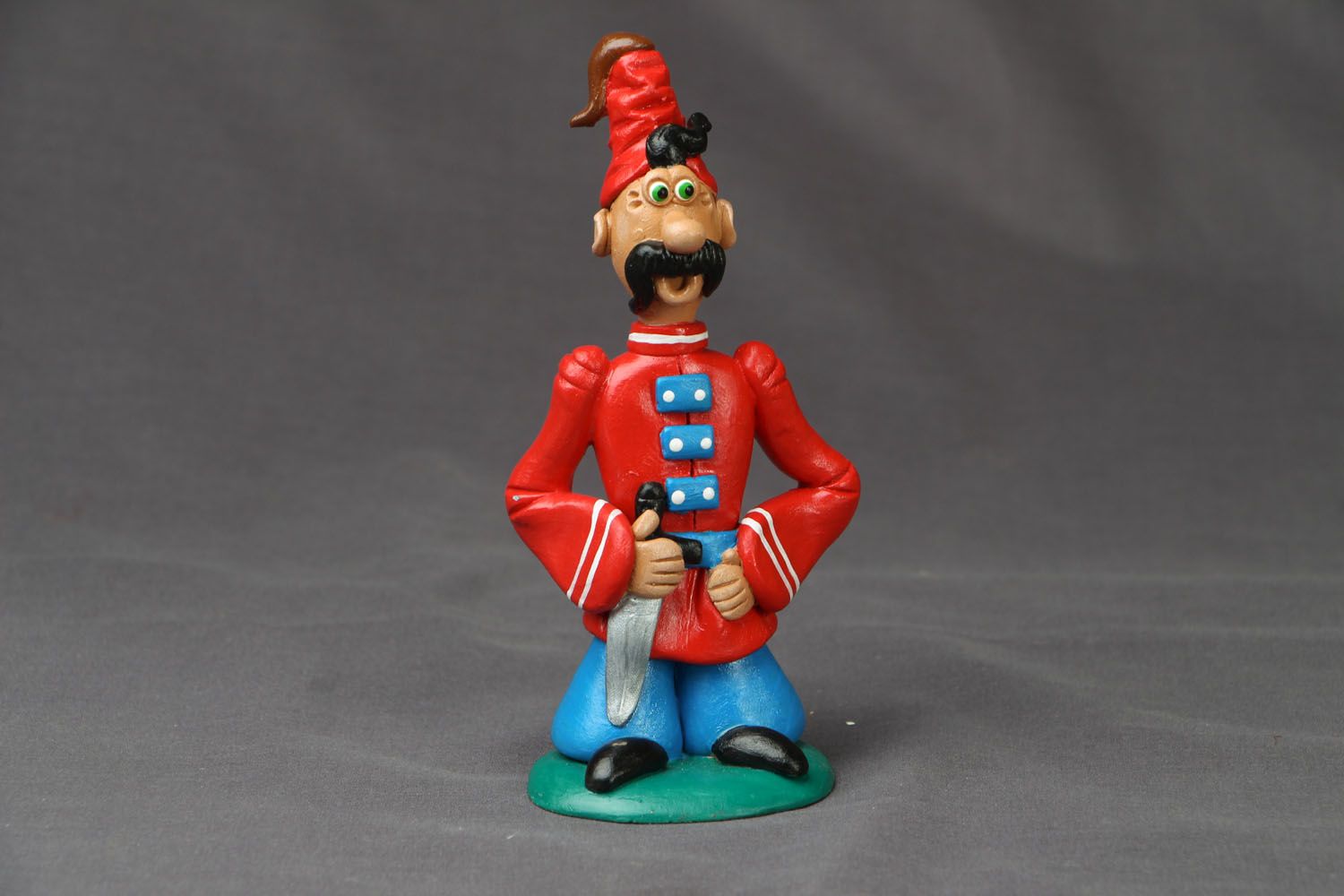 Clay figurine Cossack with a Sword photo 1