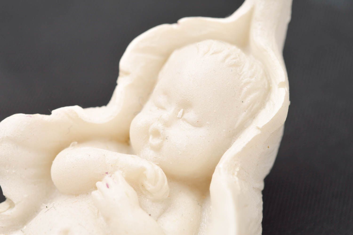 Dekoration Figur handmade Gips Figur Wohn Accessoire schlafendes Baby foto 5