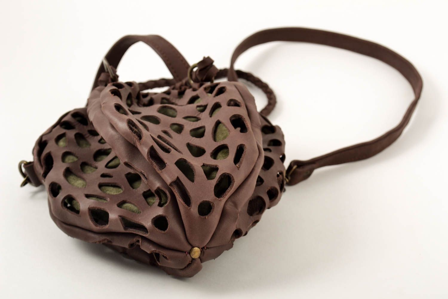 Handmade Tasche aus Leder Damen Umhängetasche Designer Tasche bunte Handtasche foto 5
