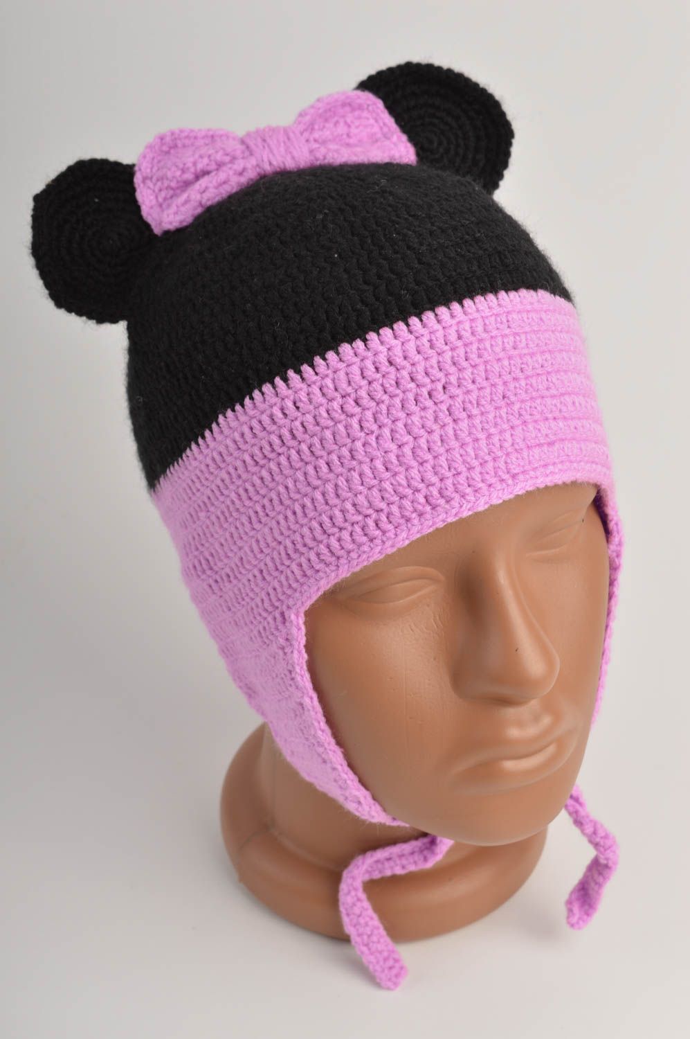 Handmade warm baby hat crochet hat designs winter head accessories ideas photo 2