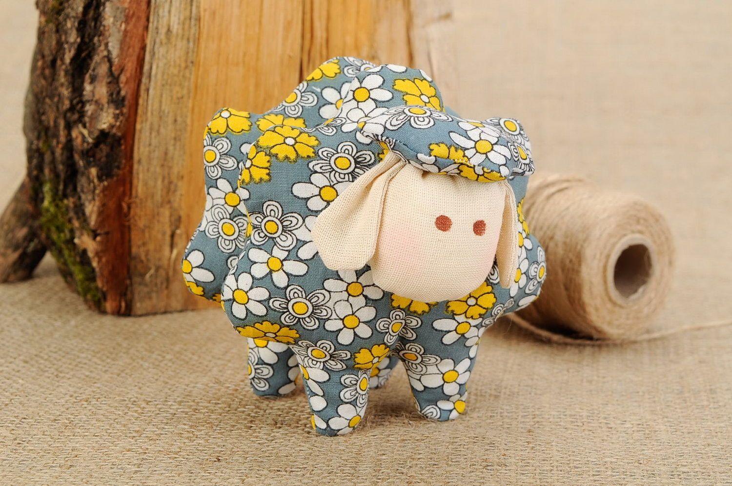 Toy Sheep in the daisies photo 1