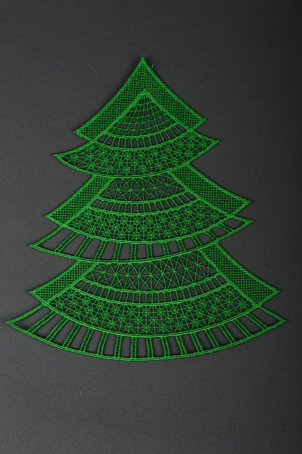 Игрушка елочка ручной работы декоративная подвеска елочная игрушка зеленая фото 4