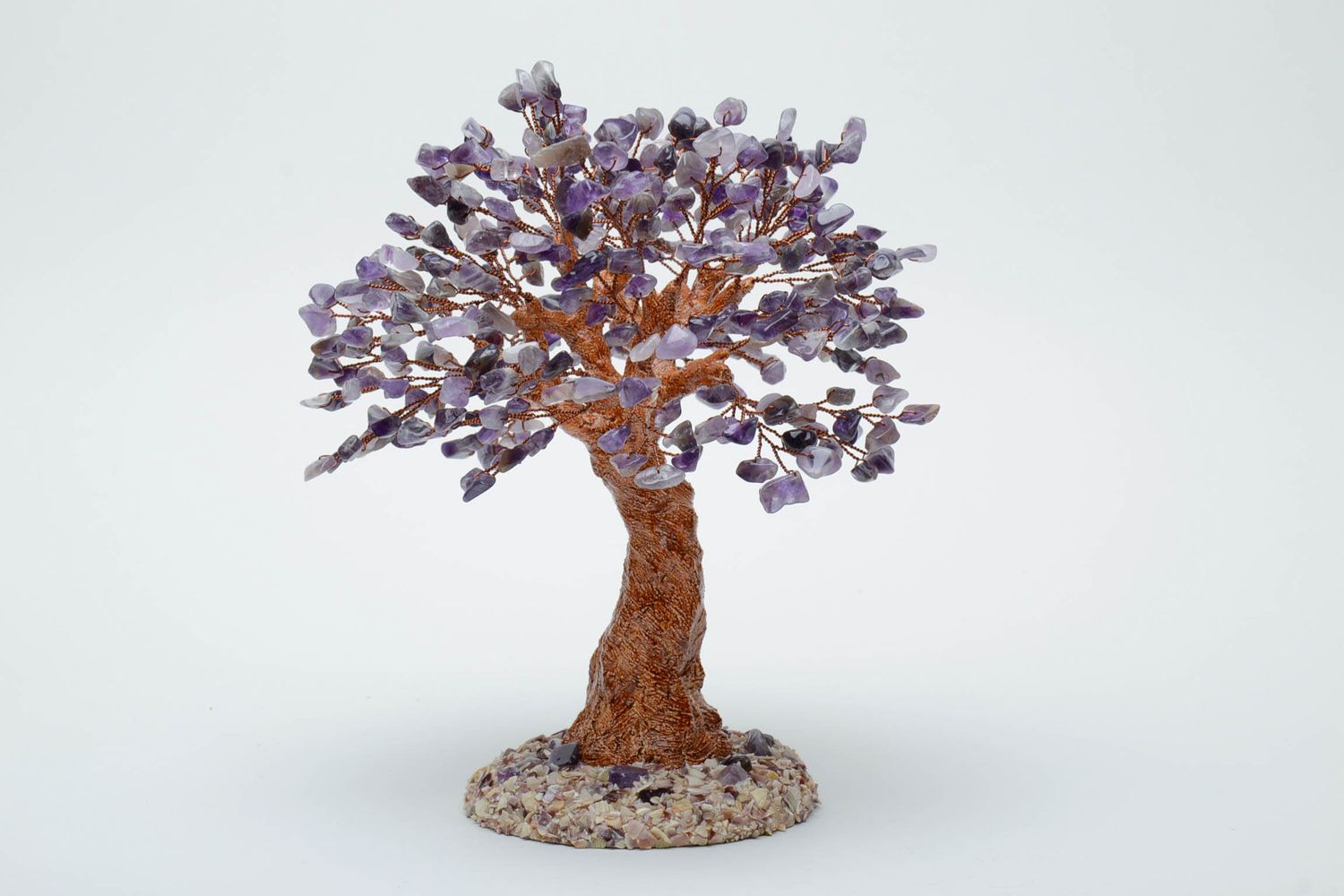 Decorative bonsai tree with amethyst photo 2