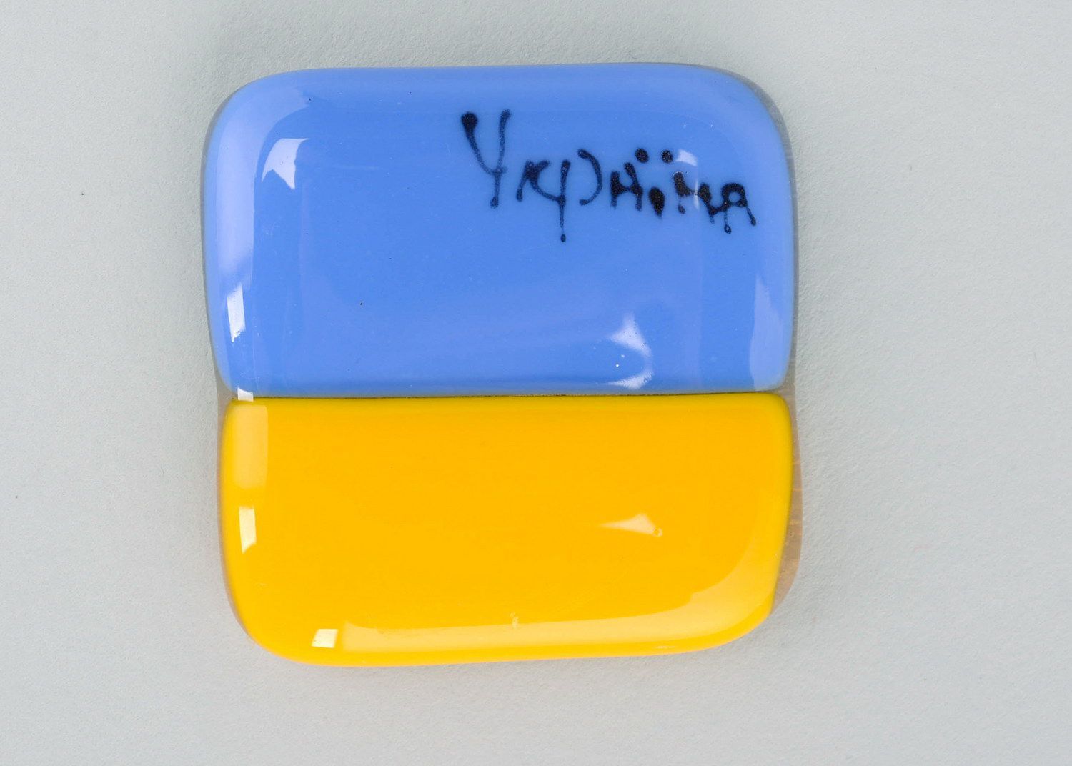 Glass magnet for refrigerator Ukraine photo 2