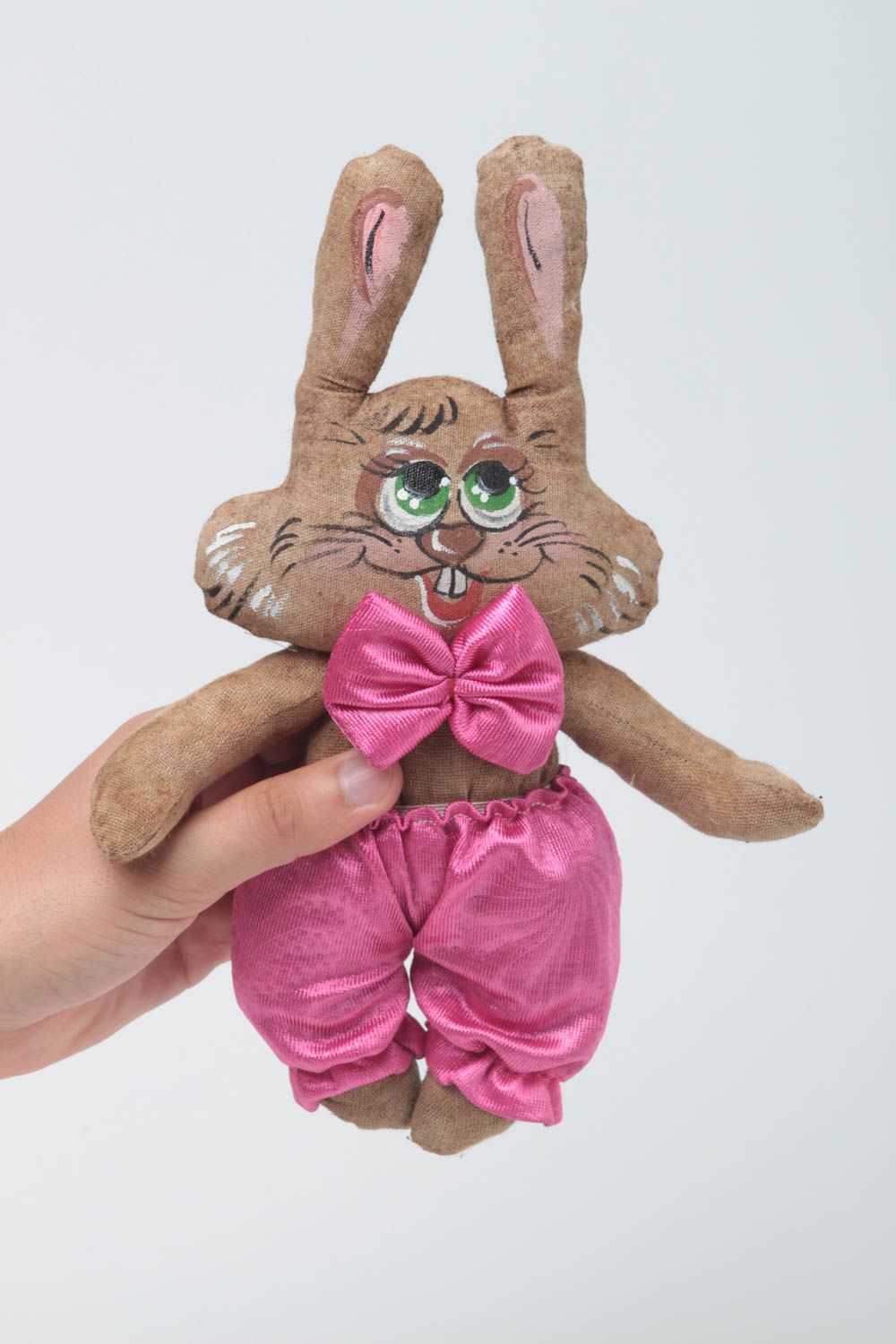 Juguete de peluche hecho a mano muñeco de tela conejo elemento decorativo foto 5