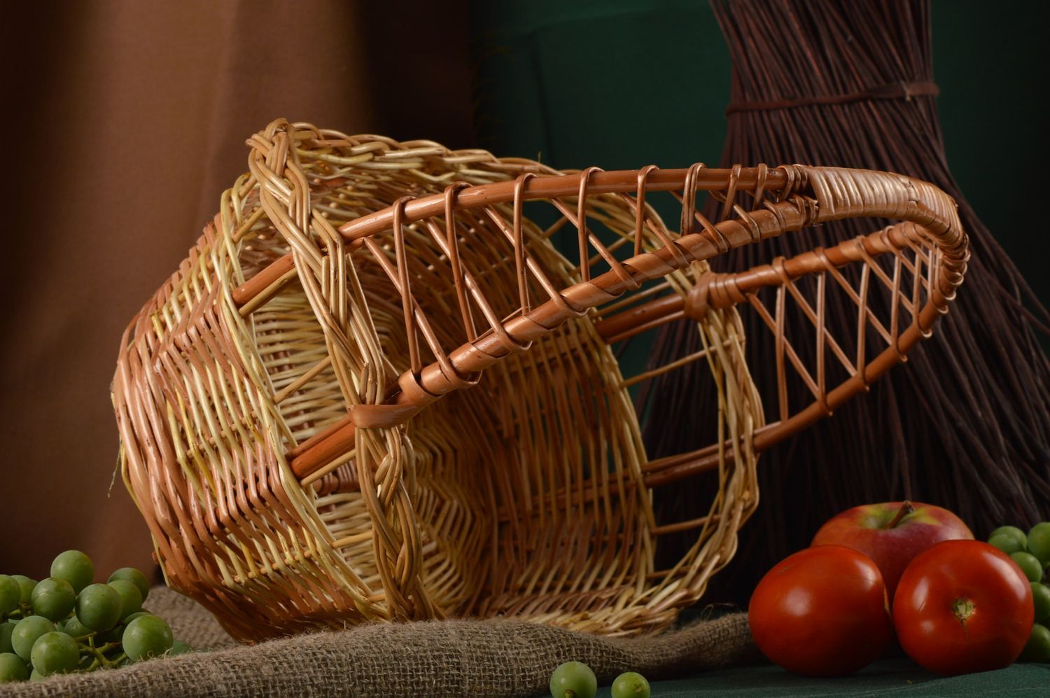 Handmade interior woven basket stylish basket for home cute present ideas photo 1