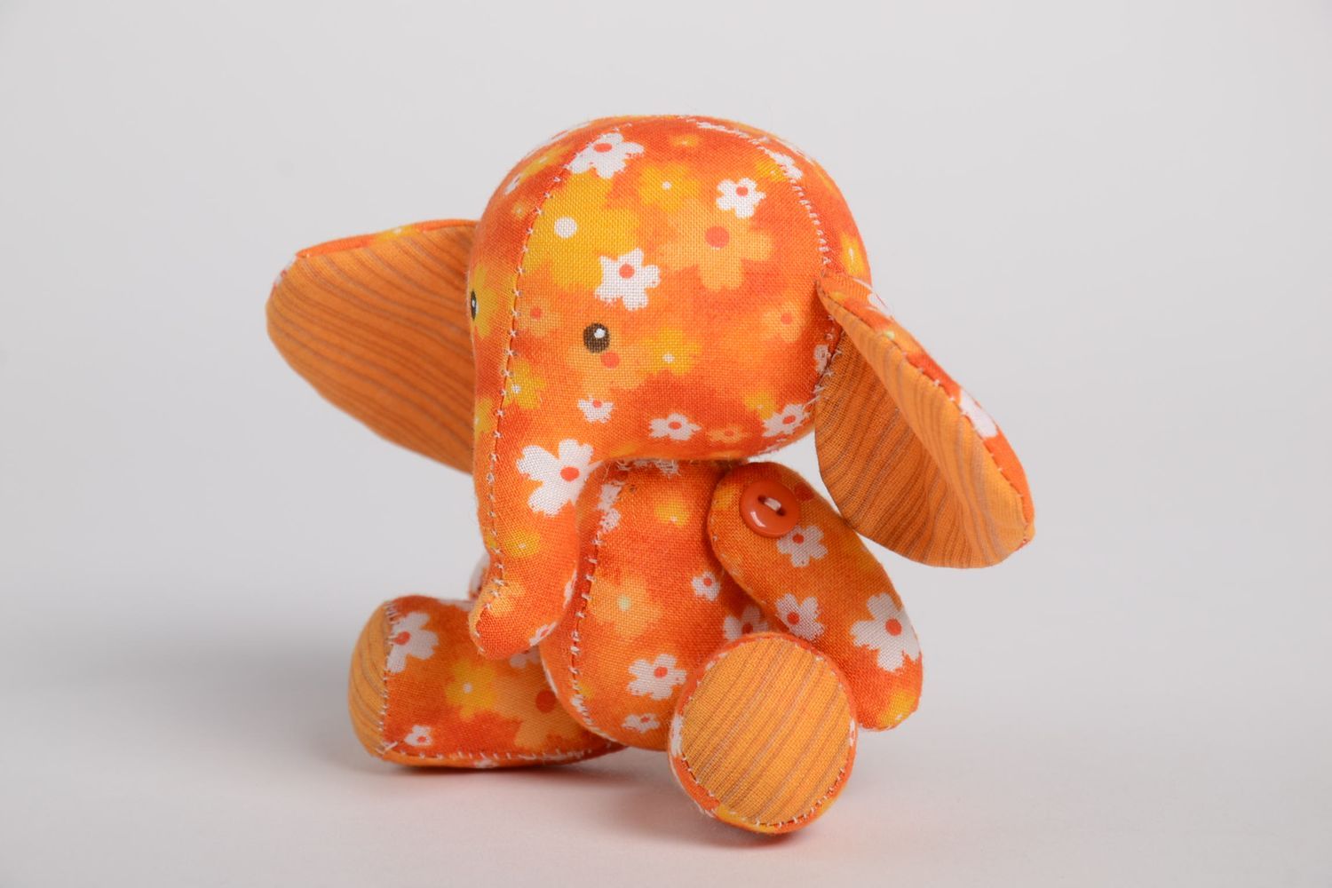 Игрушка слон ручной работы игрушка животное из ткани мягкая игрушка слоник фото 5