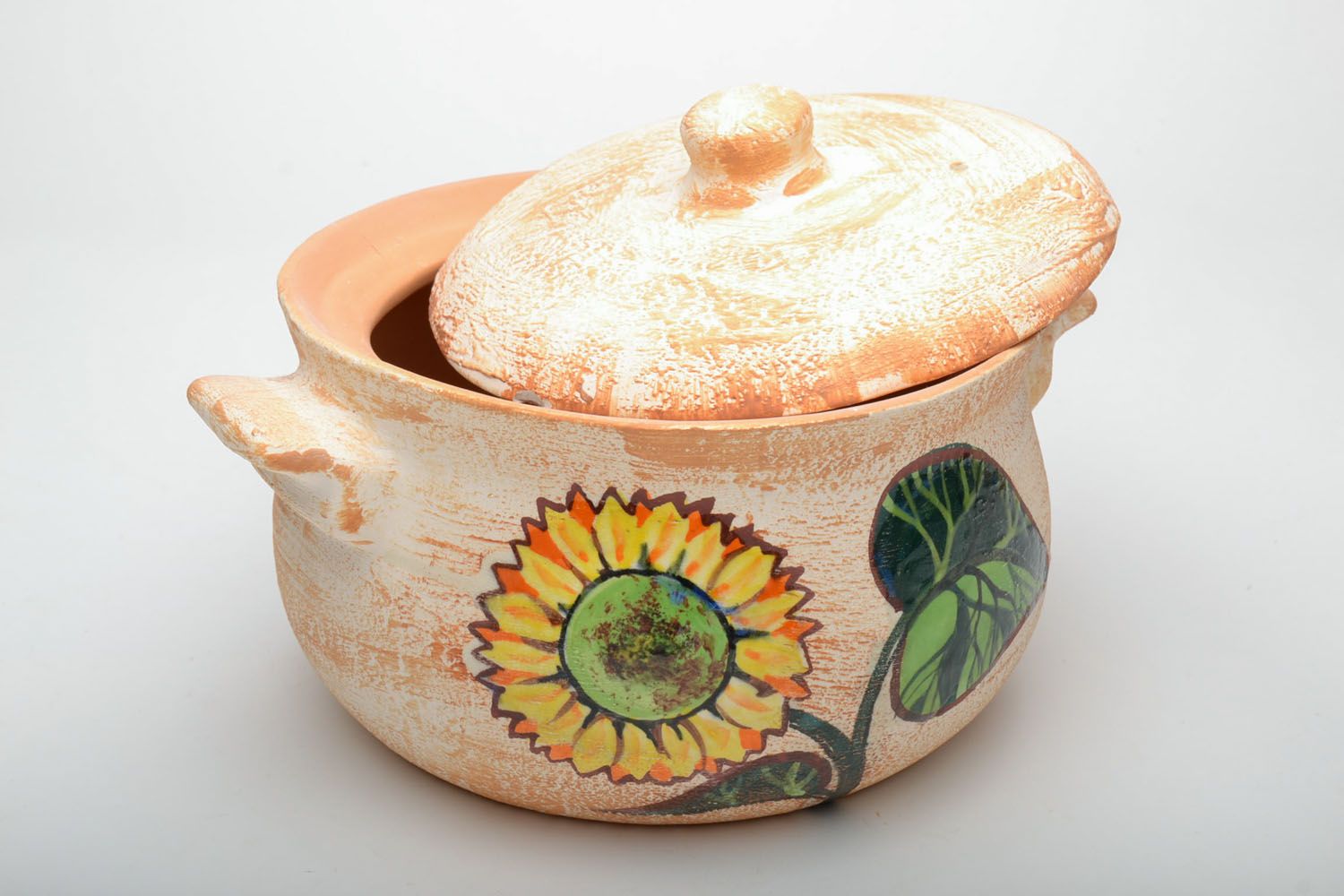 Handmade ceramic pot Sunflower photo 4