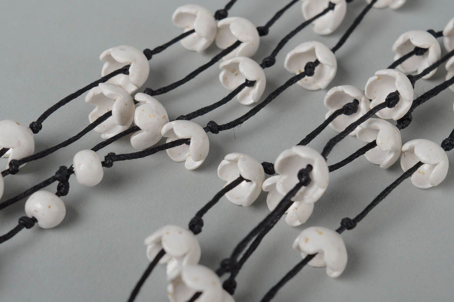 Handmade Collier Halskette Polymer Schmuck Accessoire für Frauen massiv  foto 3