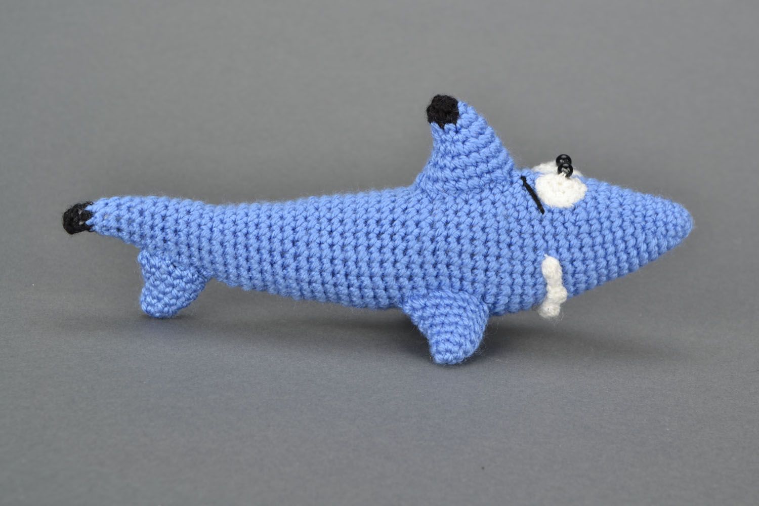 Requin Au Crochet Positif – Jouet émotionnel Mignon Avec Carte, Décoration Bien-être Anti-stress
