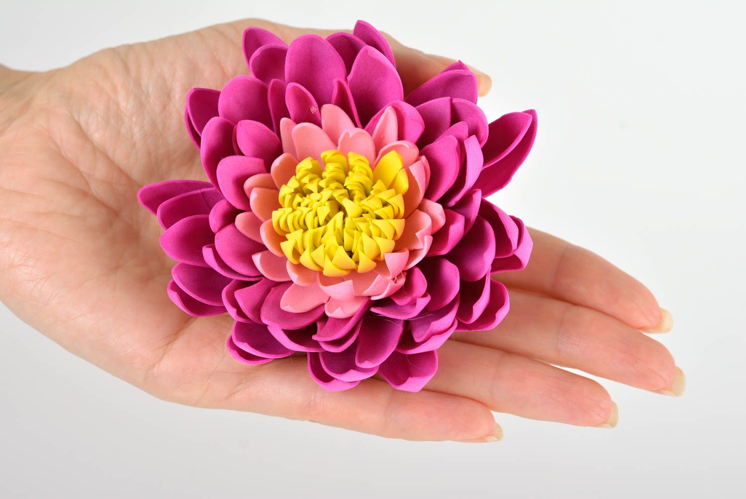 Blumen Haargummi handgefertigt Frauen Geschenk Damen Haarschmuck rosa lila foto 3