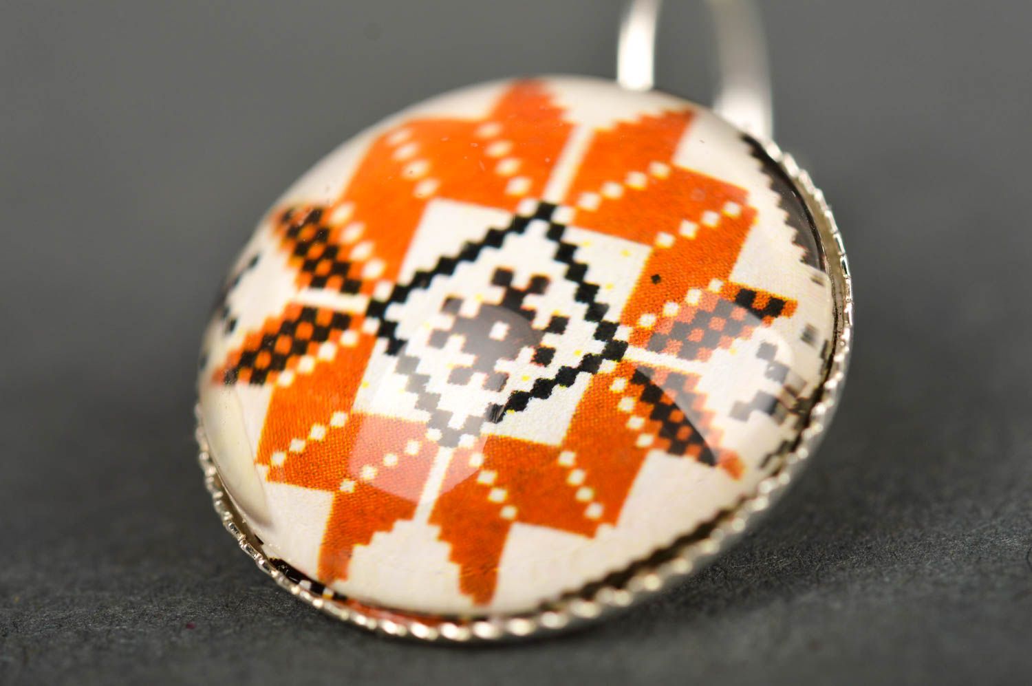 Handmade female earrings unusual jewelry in ethnic style designer jewelry photo 4