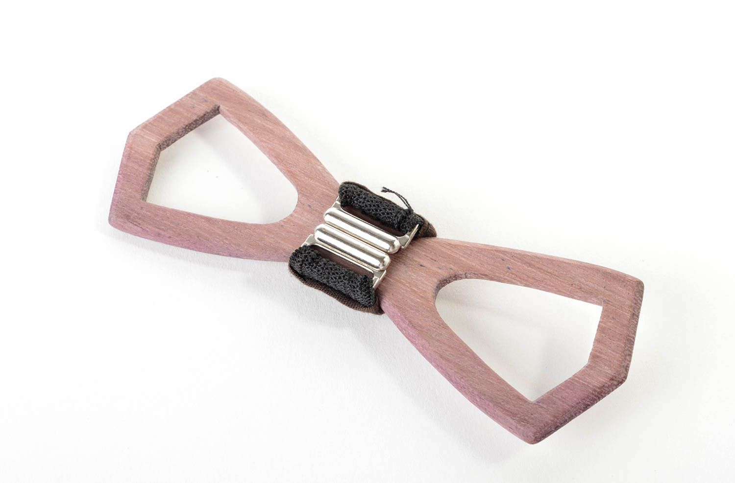 Corbata hecha a mano de madera accesorio de moda elegante regalo original foto 3